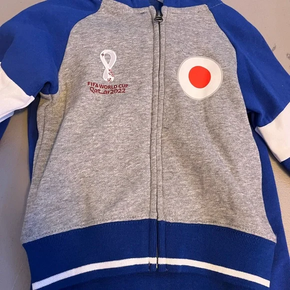 Kids Blue and Gray 2T FIFA World Cup 2022 joggers outfit - Picture 2 of 5
